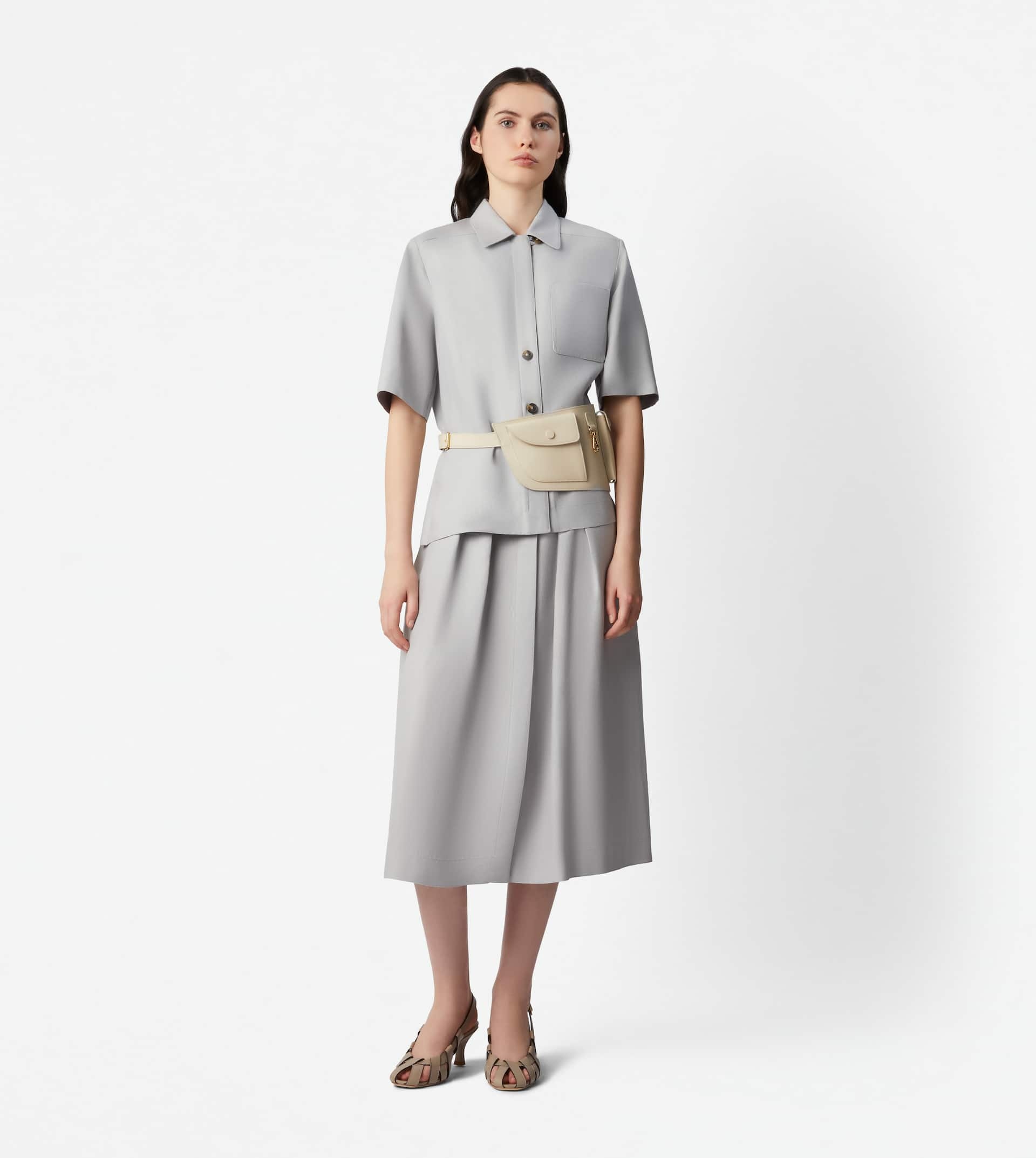 SHIRT IN LINEN - GREY - 2