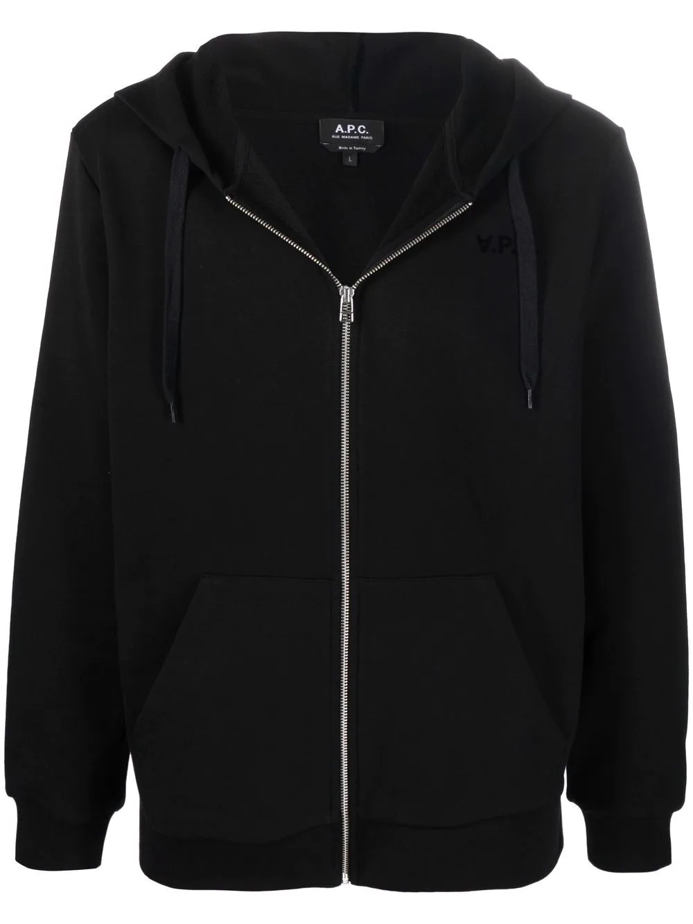 logo-print zipped hoodie - 1