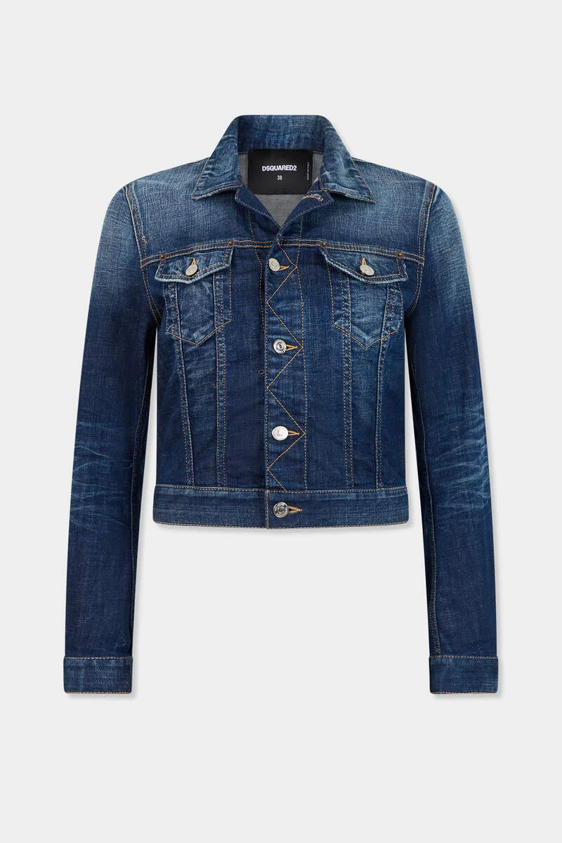 DSQUARED2 DOLLS DARK CLEAN WASH JEAN JACKET - 1