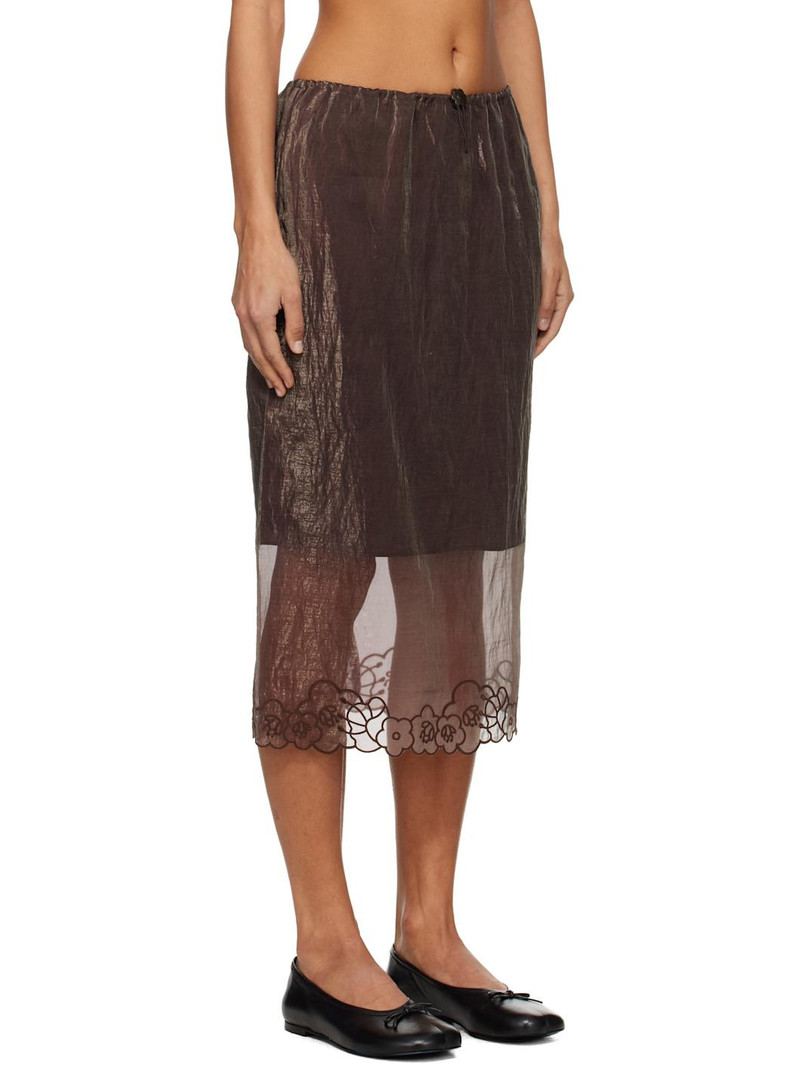 Brown Bria Midi SKirt 2