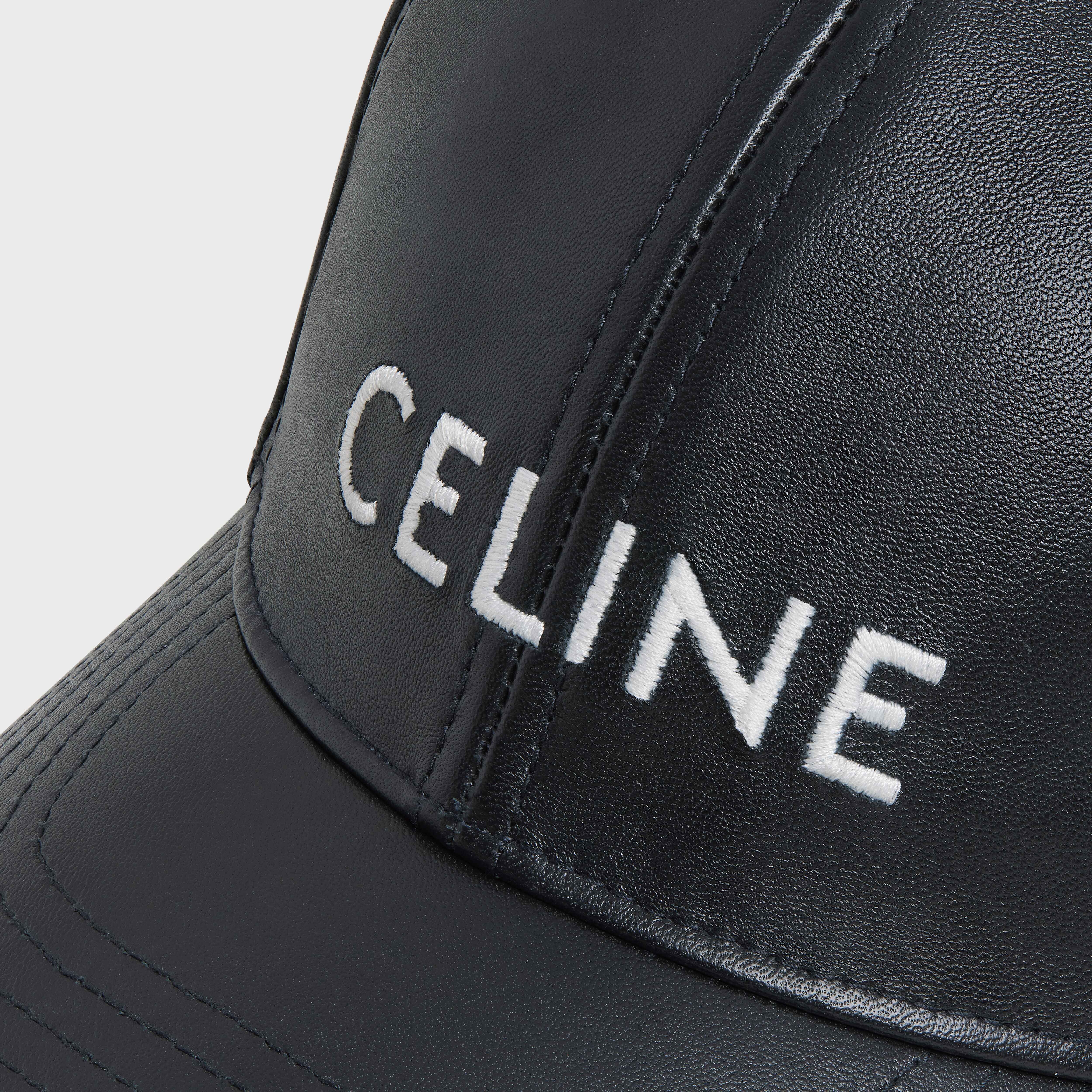 CELINE BASEBALL CAP IN LAMBSKIN LEATHER - 5