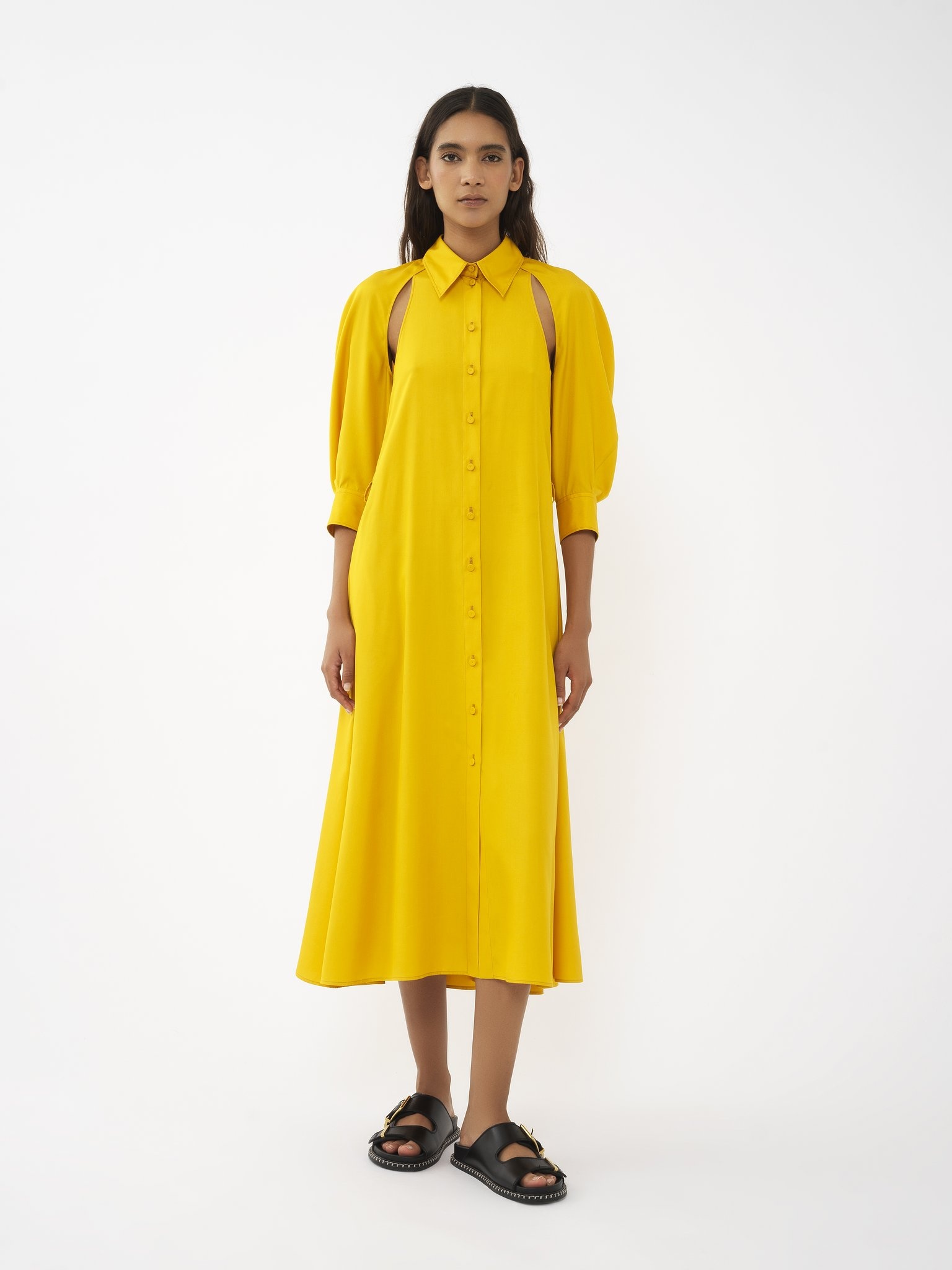 CUT-OUT SHIRT DRESS - 8
