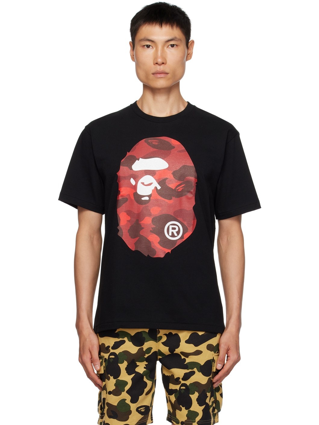 Black Camo Big Ape Head T-Shirt - 1