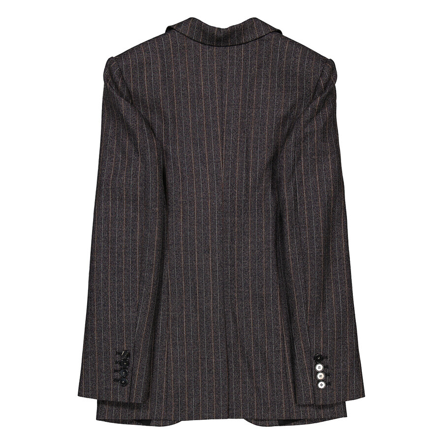 Stella McCartney Ladies Grey Pinstripe Single-Breasted Blazer - 7