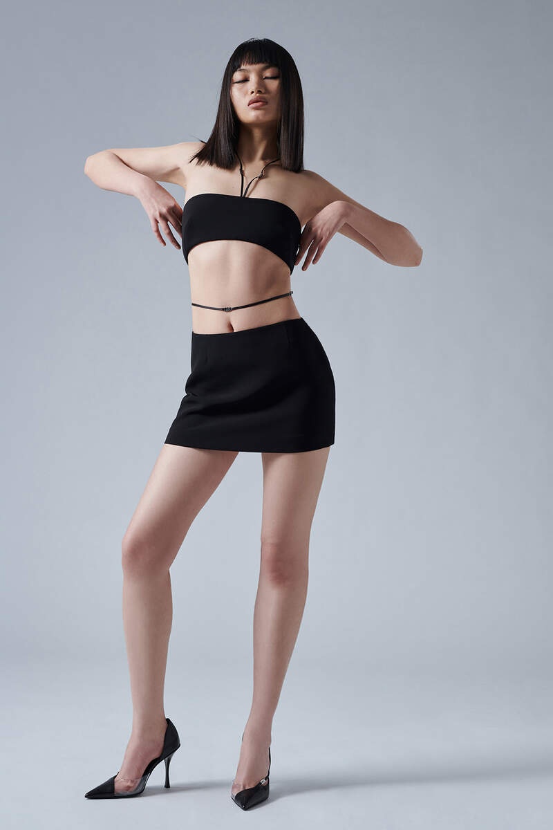 ICON LEATHER TRIMMED TOP - 4