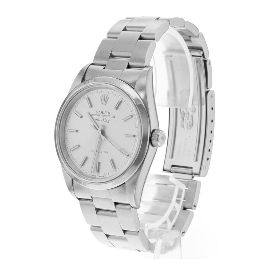 Pre-owned Rolex Air King Automatic Chronometer Silver Dial Men's Watch 14000 SSO - 4