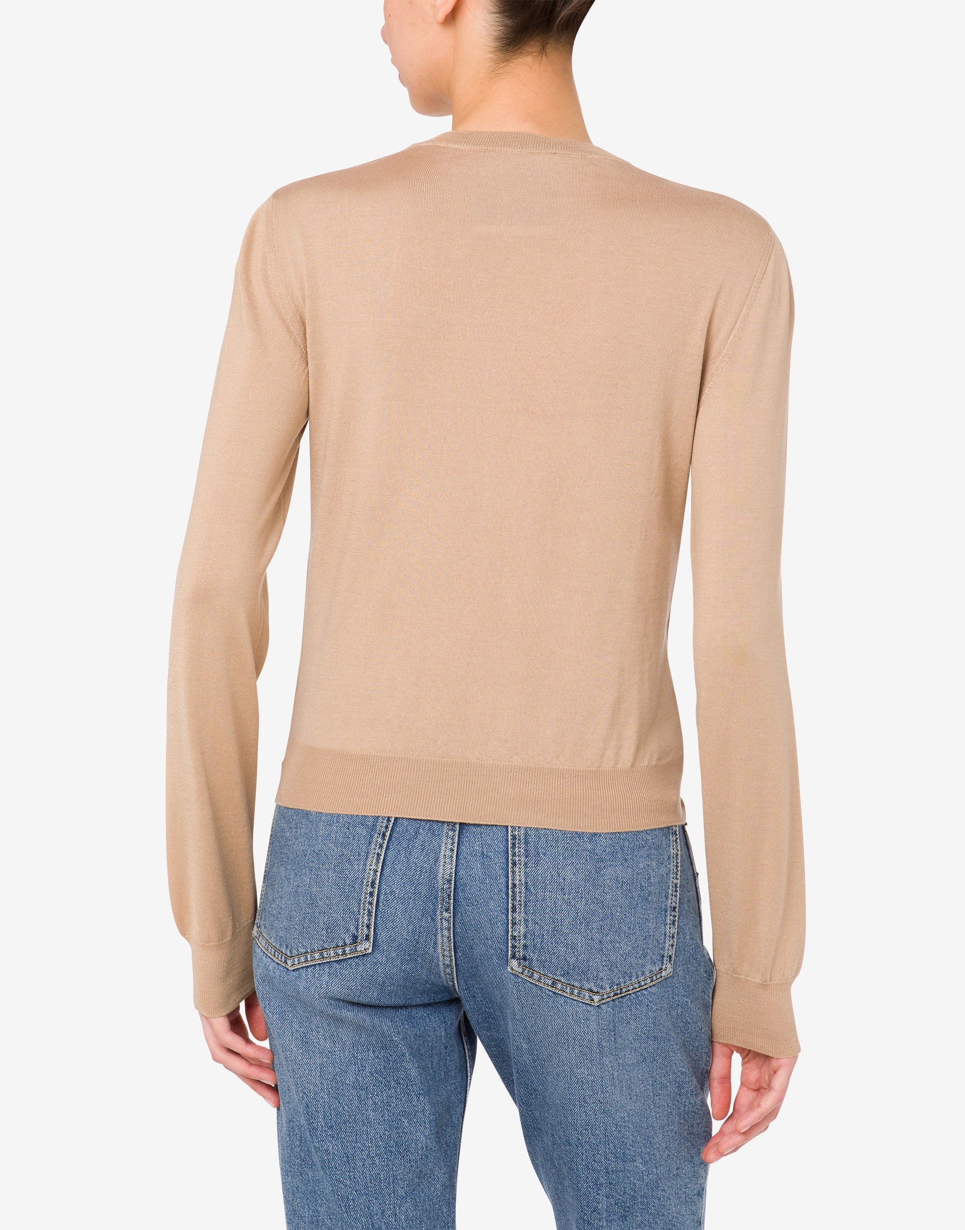 WOOL AND SILK PULLOVER GOLDEN M - 2