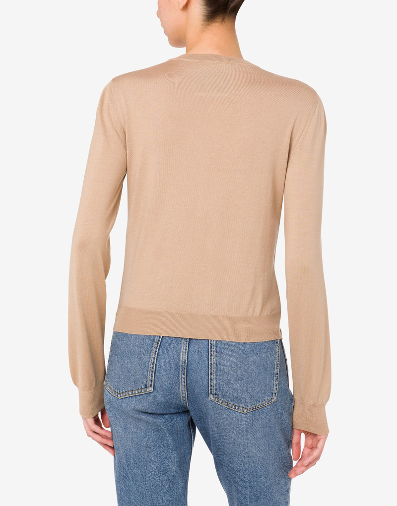 Moschino WOOL AND SILK PULLOVER GOLDEN M outlook