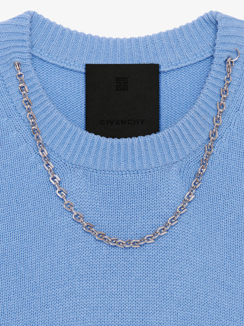 SWEATER IN CASHMERE WITH CHAIN DETAIL 5