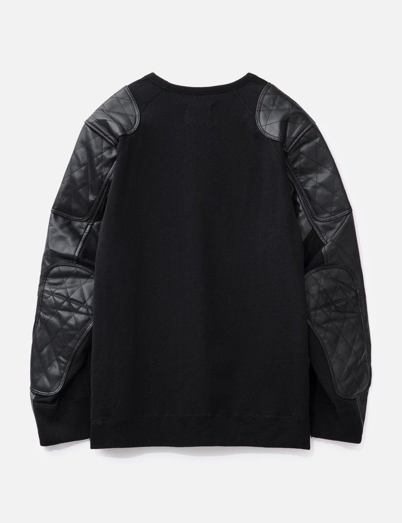 Junya Watanabe MAN FAUX LEATHER PANEL SWEATSHIRT outlook