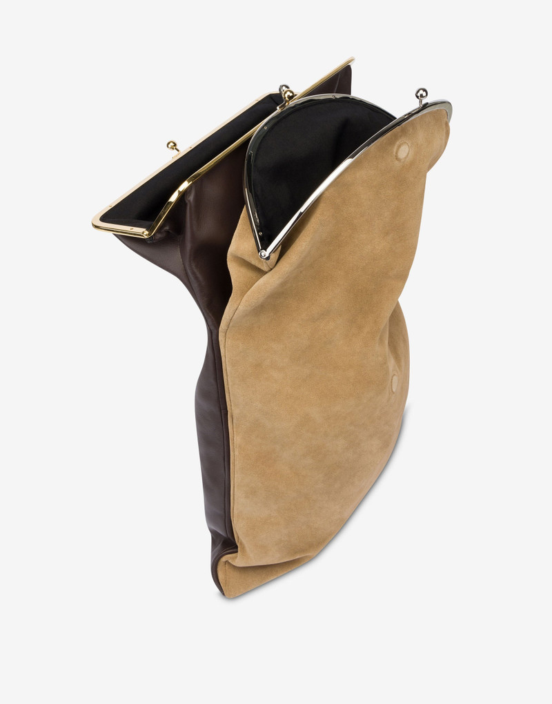 Moschino SUEDE AND LEATHER DOUBLE BAG outlook