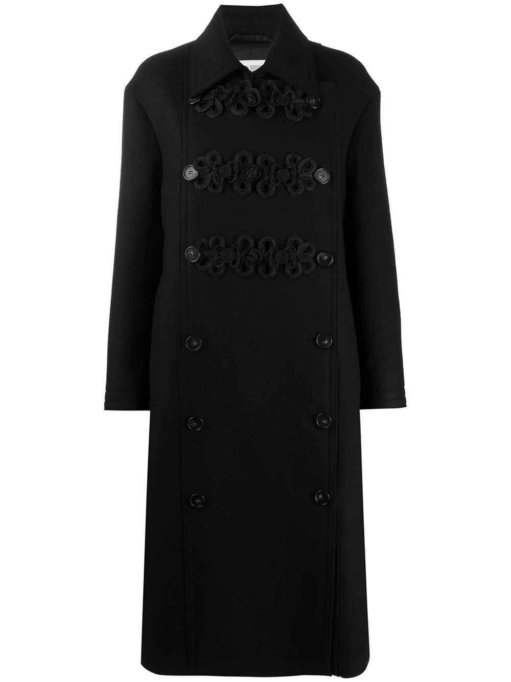 embroidered detail coat - 1