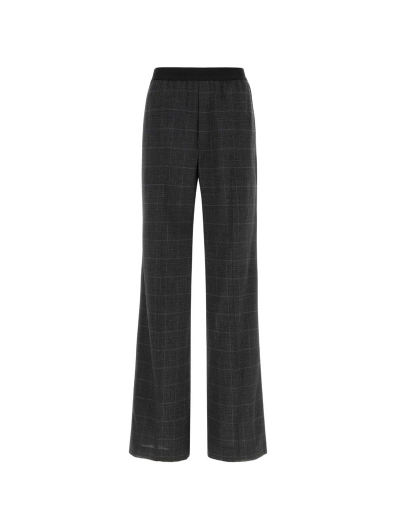 plaid straight trousers 1