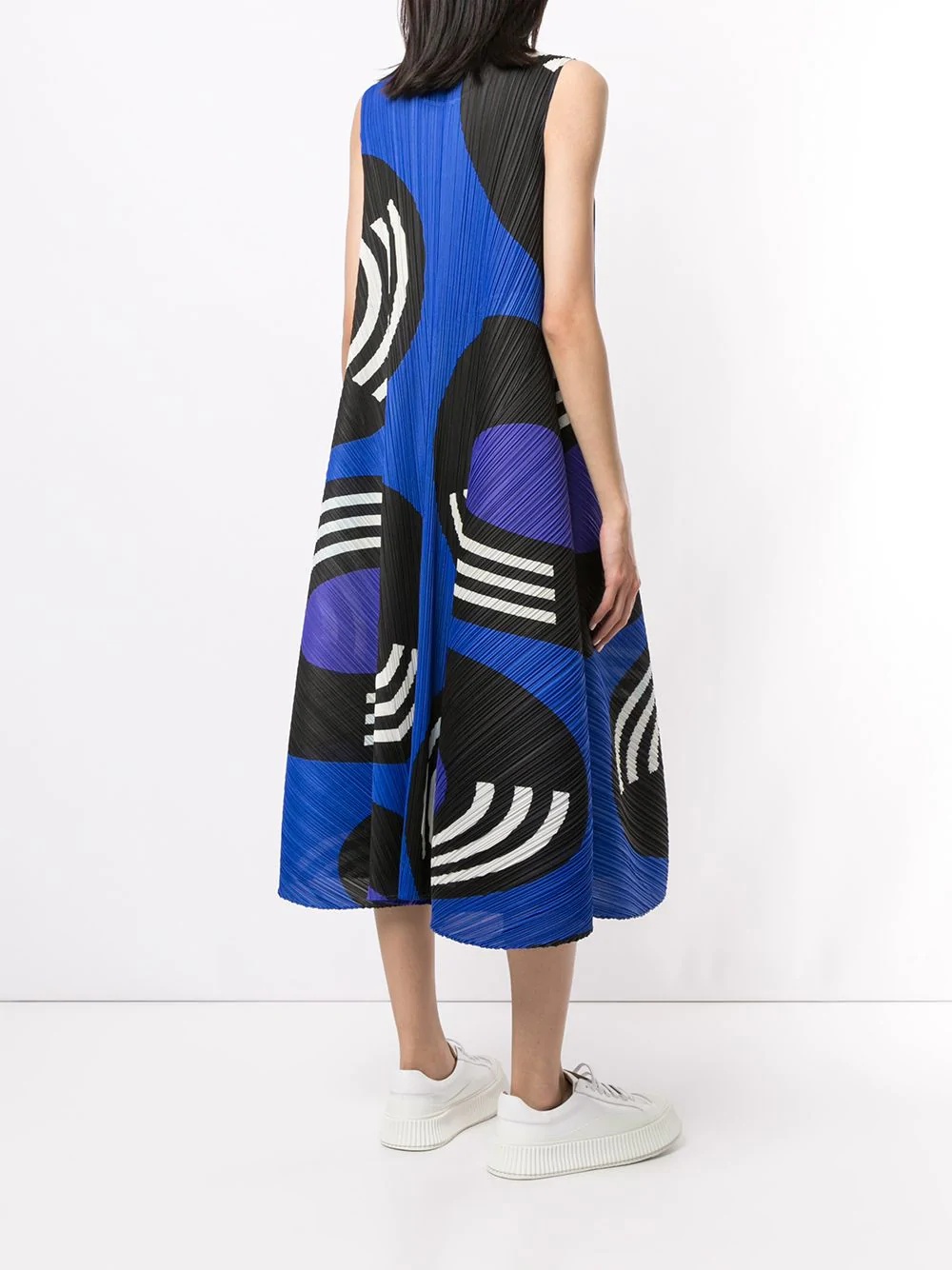 record print plissé dress - 4