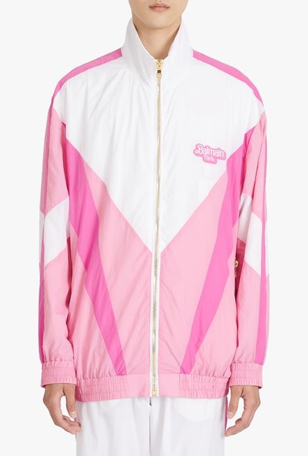 Balmain x Barbie - Pink and white nylon jacket - 5