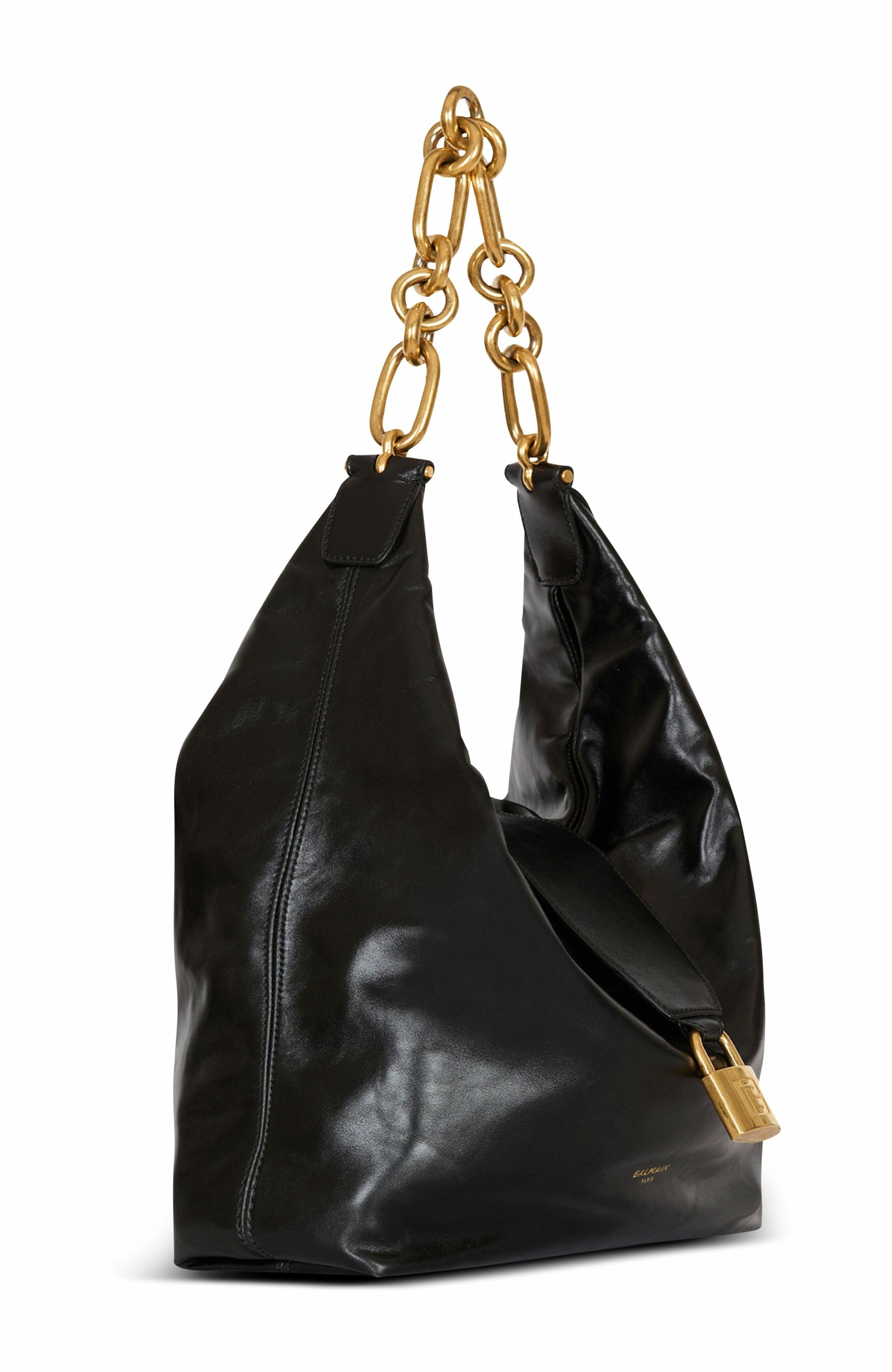 Balmain Sync Hobo bag in calfskin leather in Black at Nordstrom - 4