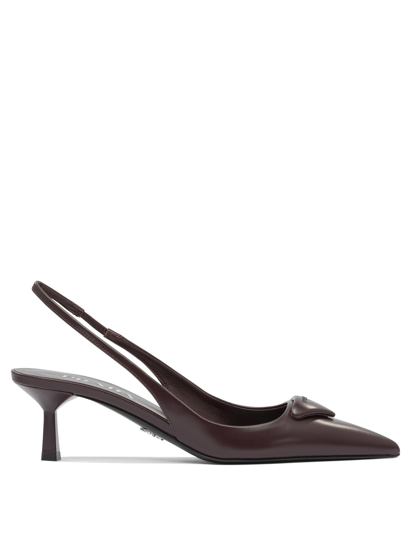 Prada Brushed Leather Slingback Pumps - 1