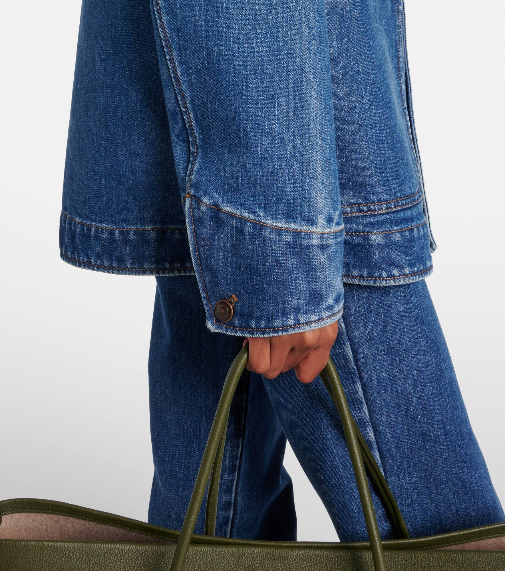 Corduroy-trimmed denim jacket - 5