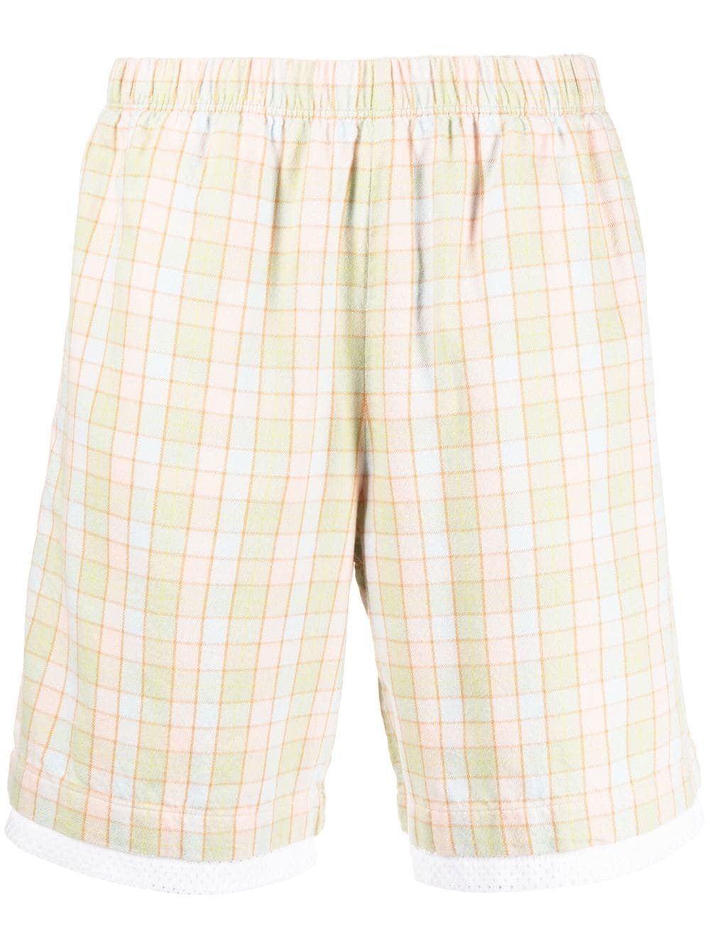 check-print knee-length shorts - 1