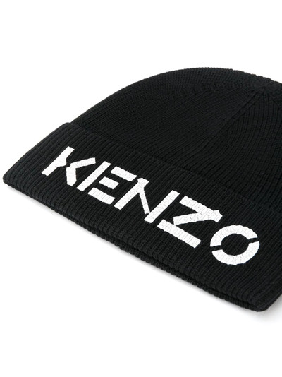 KENZO logo print beanie outlook