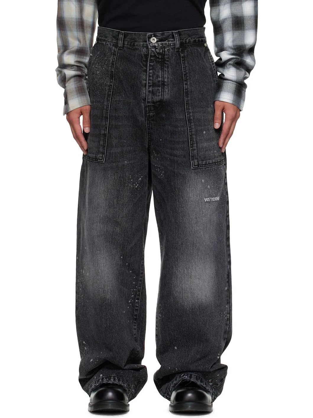 Black Distressed Jeans - 1