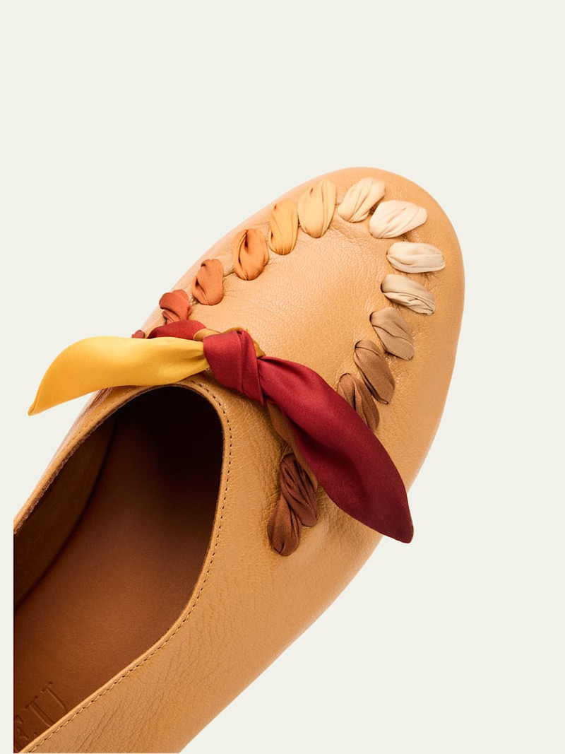 Juliol Foulard Leather Deconstructed Loafers 5