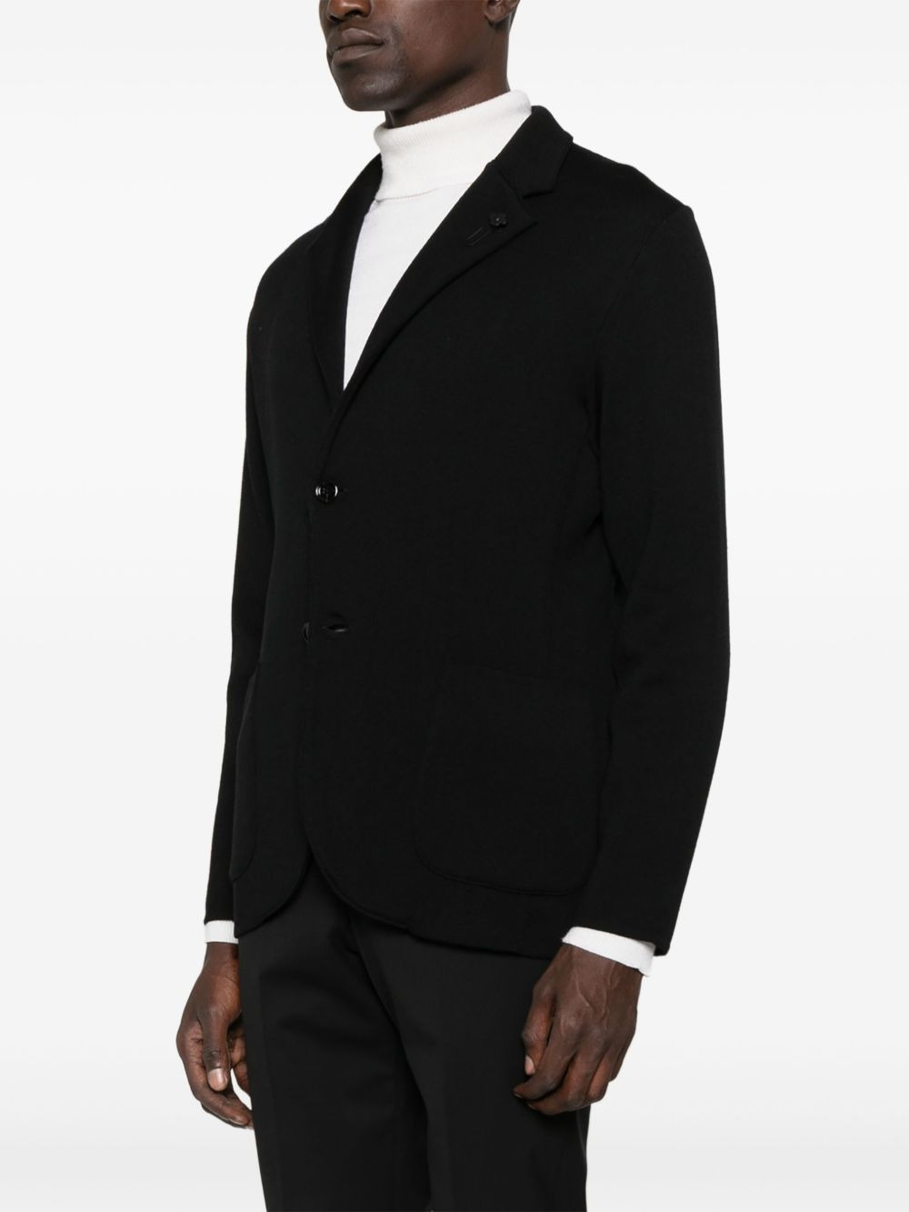 patch-pockets wool blazer - 3