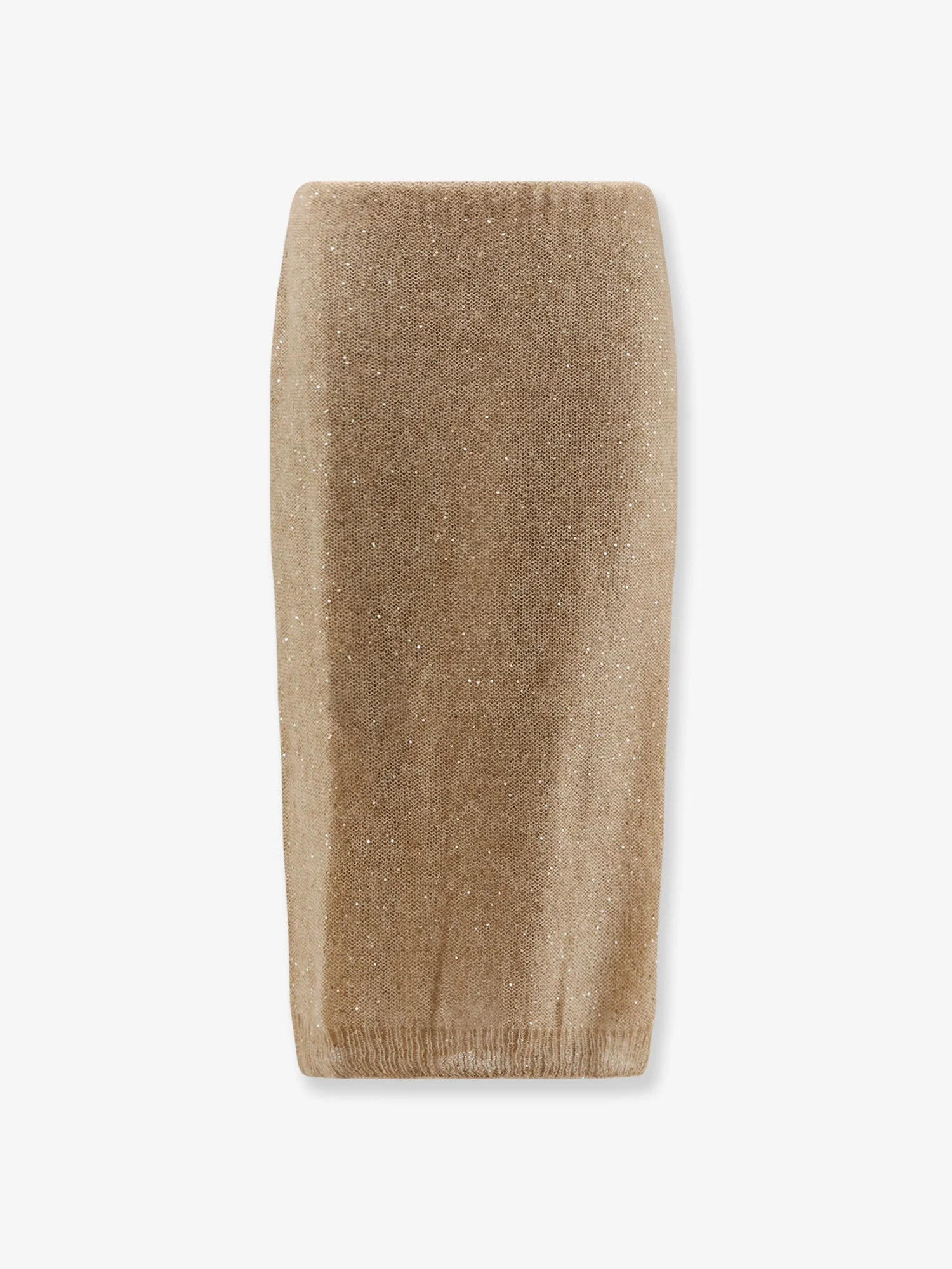 Nude Mohair Blend Skirt - 1