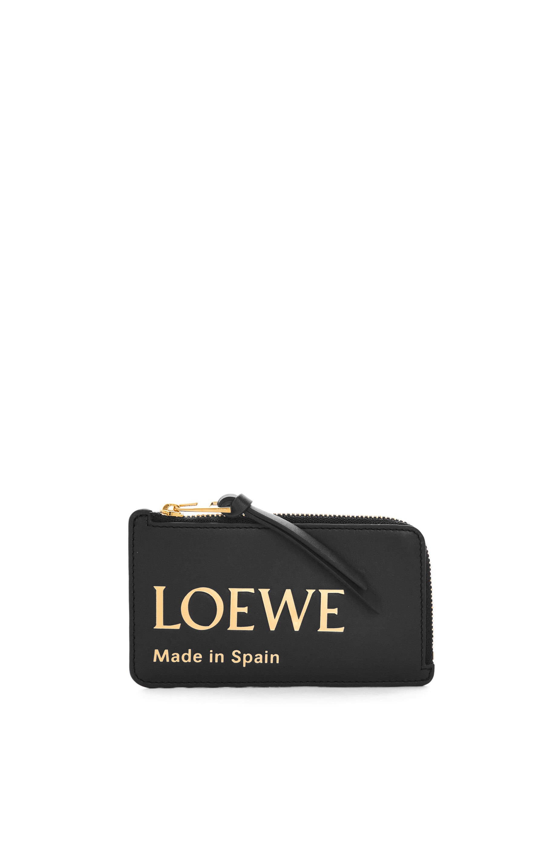 Embossed LOEWE coin cardholder in shiny nappa calfskin - 1