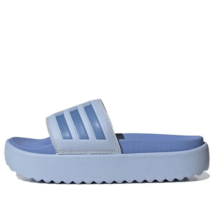 (WMNS) adidas Adilette Platform Slide 'Blue Dawn' HQ6181 - 1