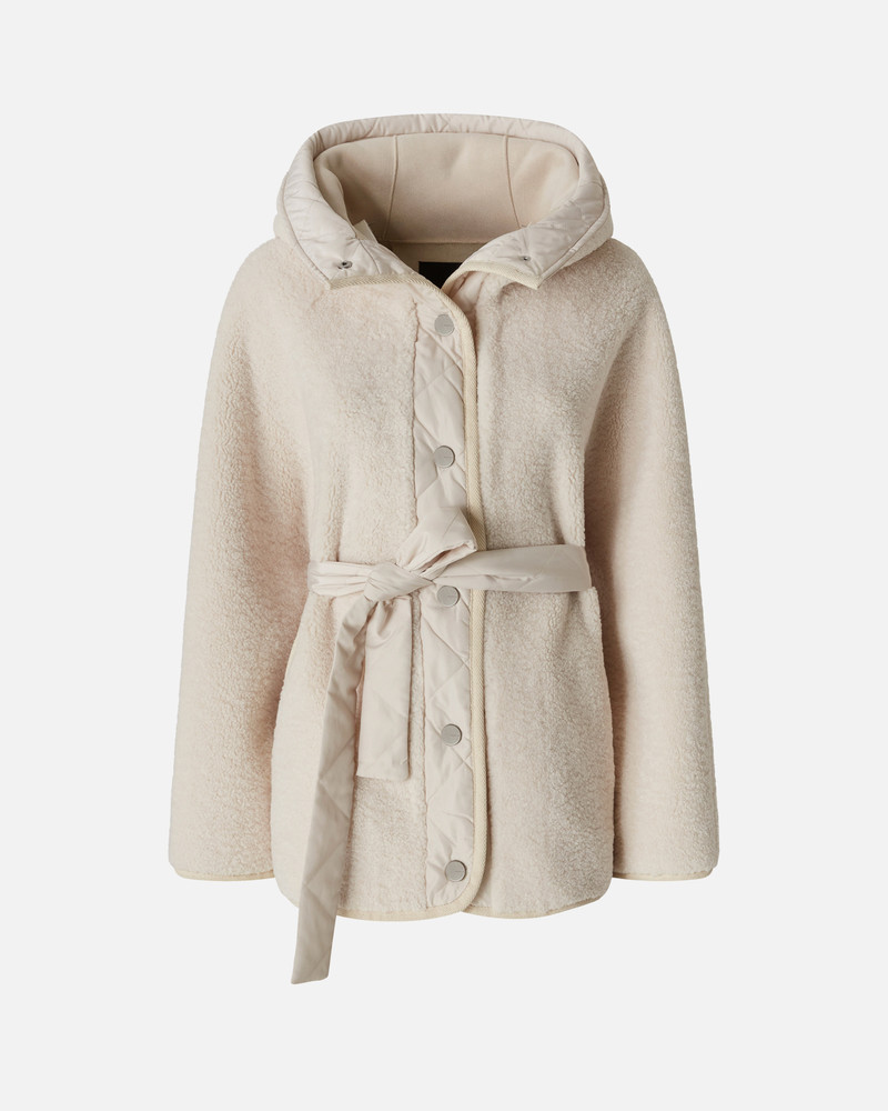 후드 shearling 효과 재킷 1