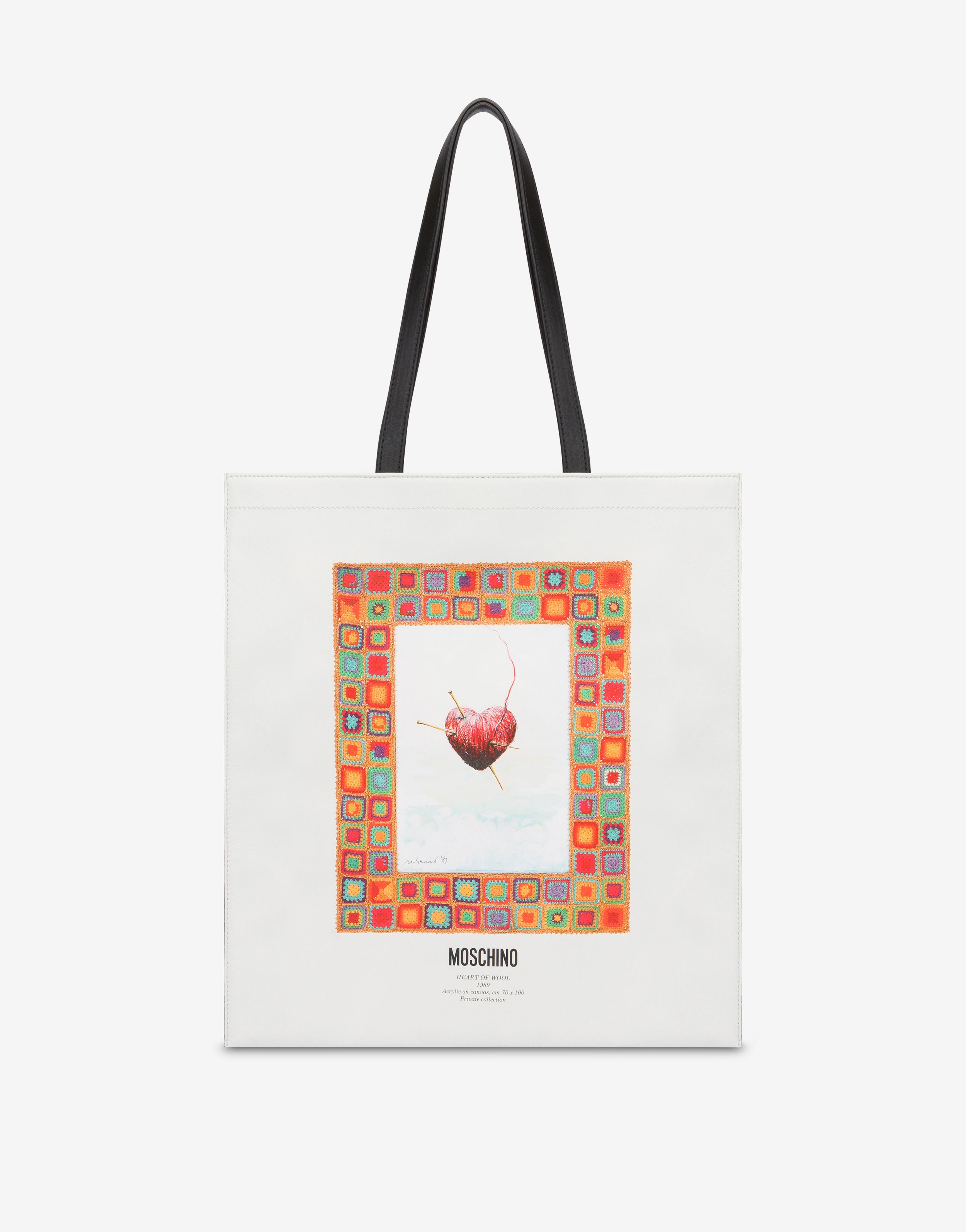 NAPPA LEATHER SHOPPER WITH PRINT - 1