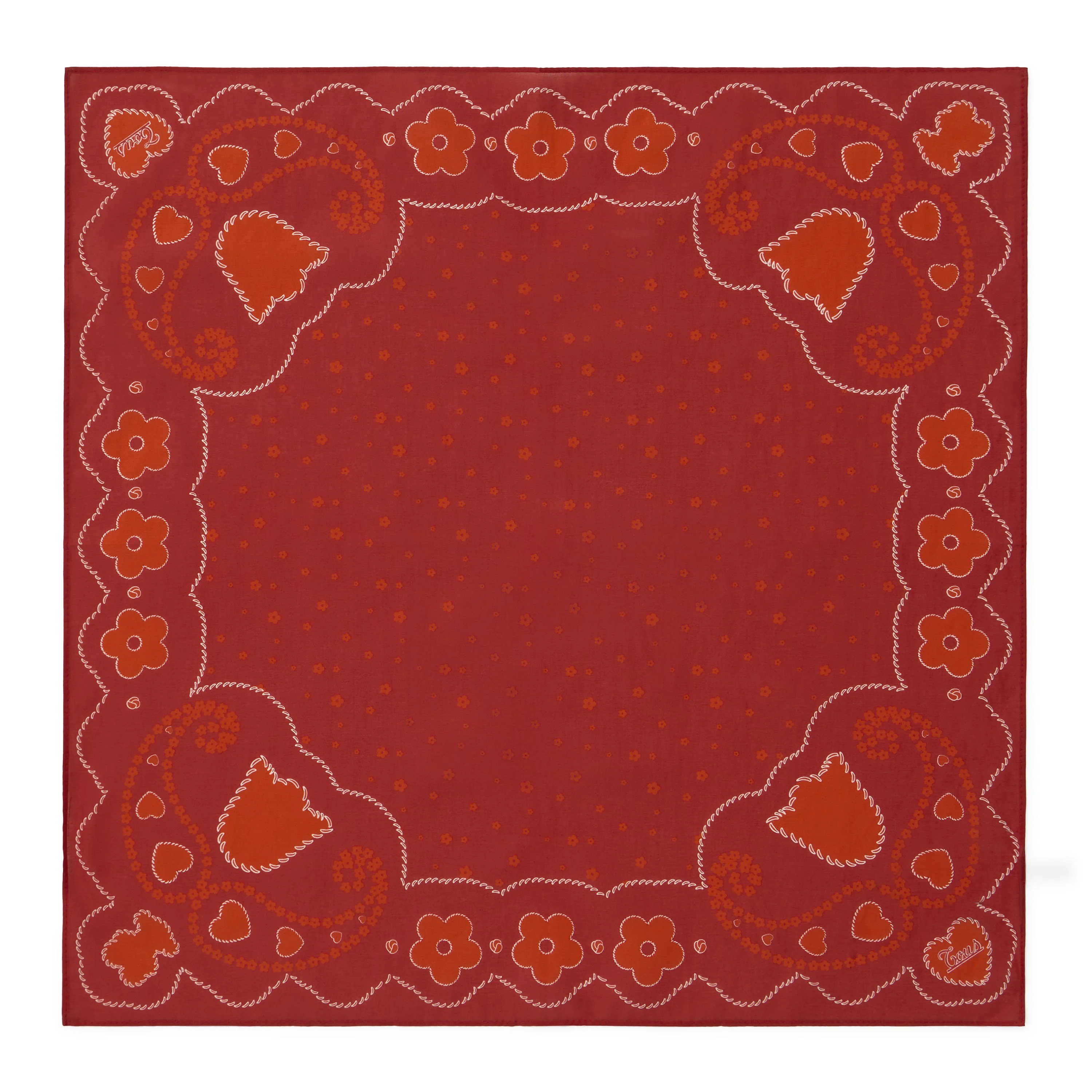 Square red Scarf TOUS Motifs Paisley - 1