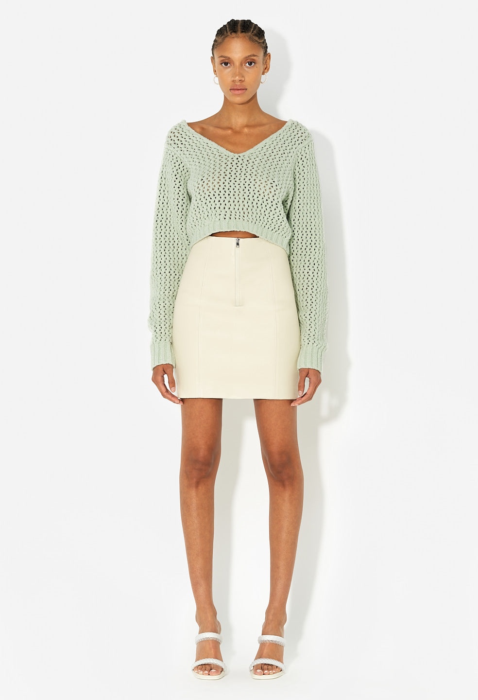 FOAM BOUCLE CROPPED SWEATER - 3