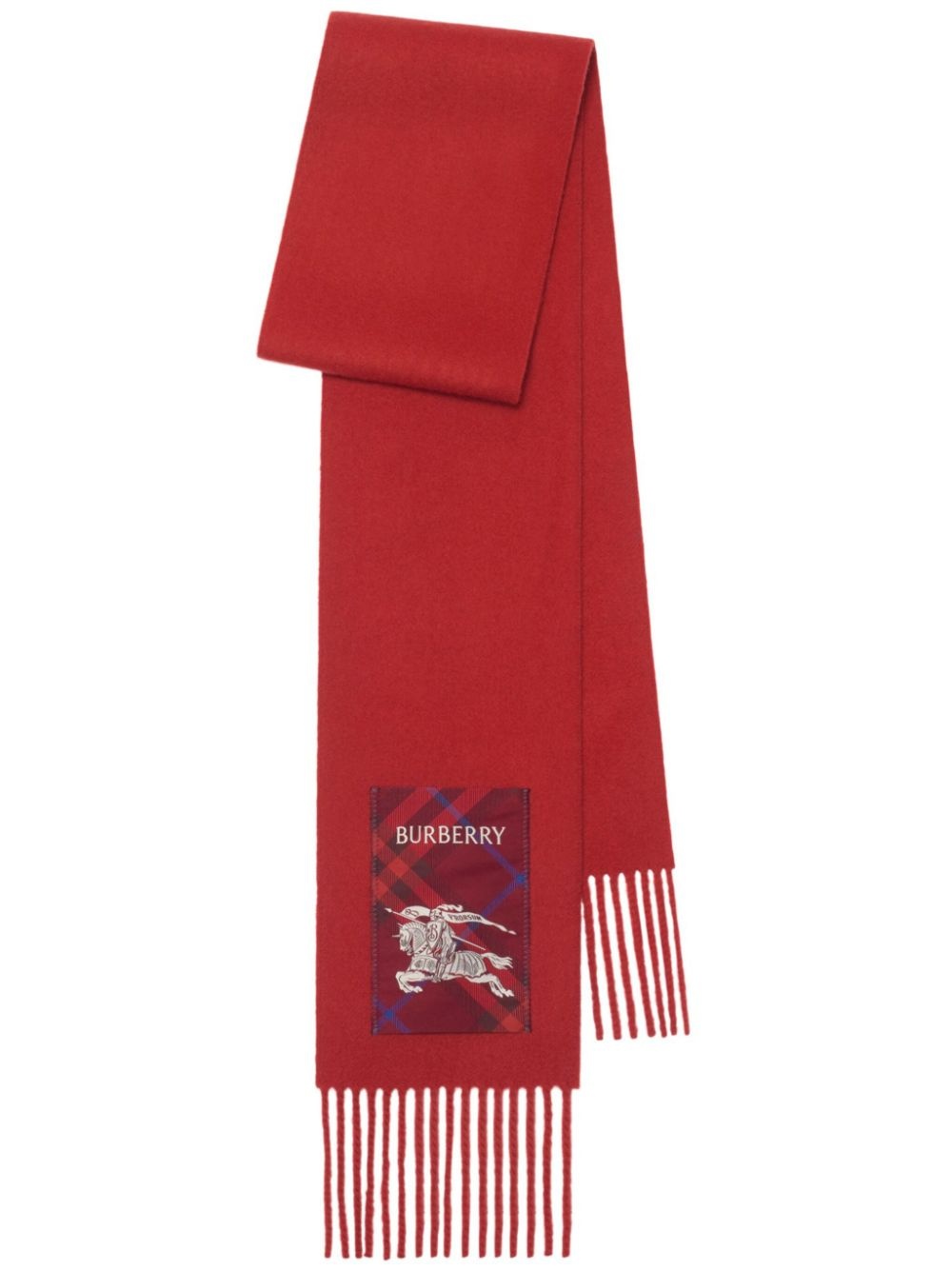 check-label cashmere scarf - 1