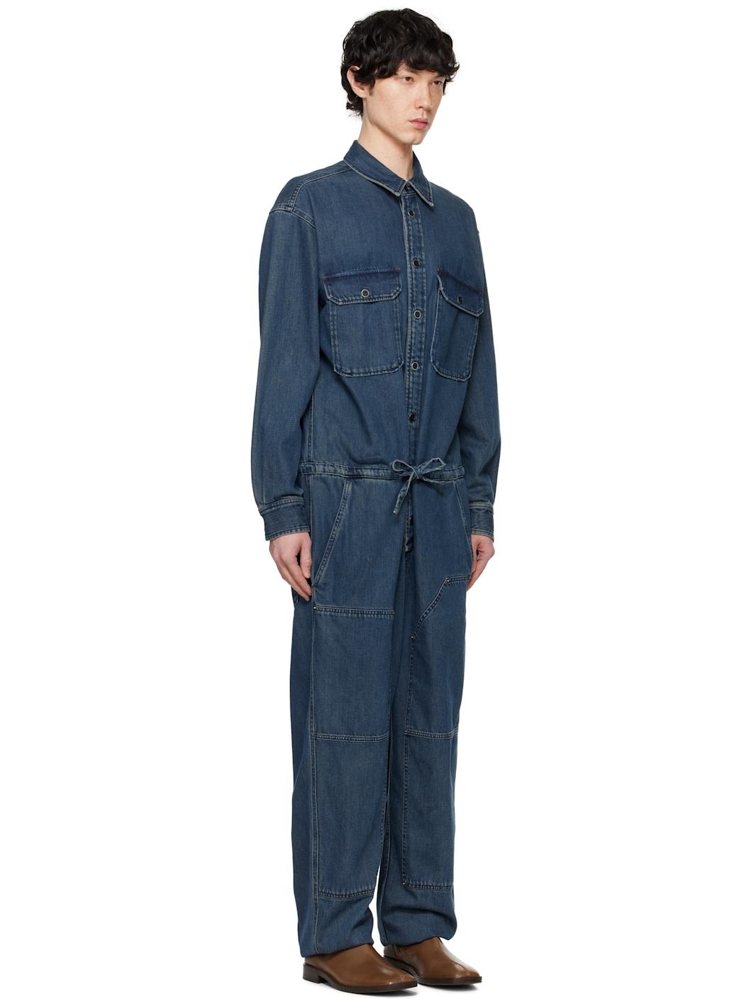 Blue Otilie Denim Jumpsuit - 2