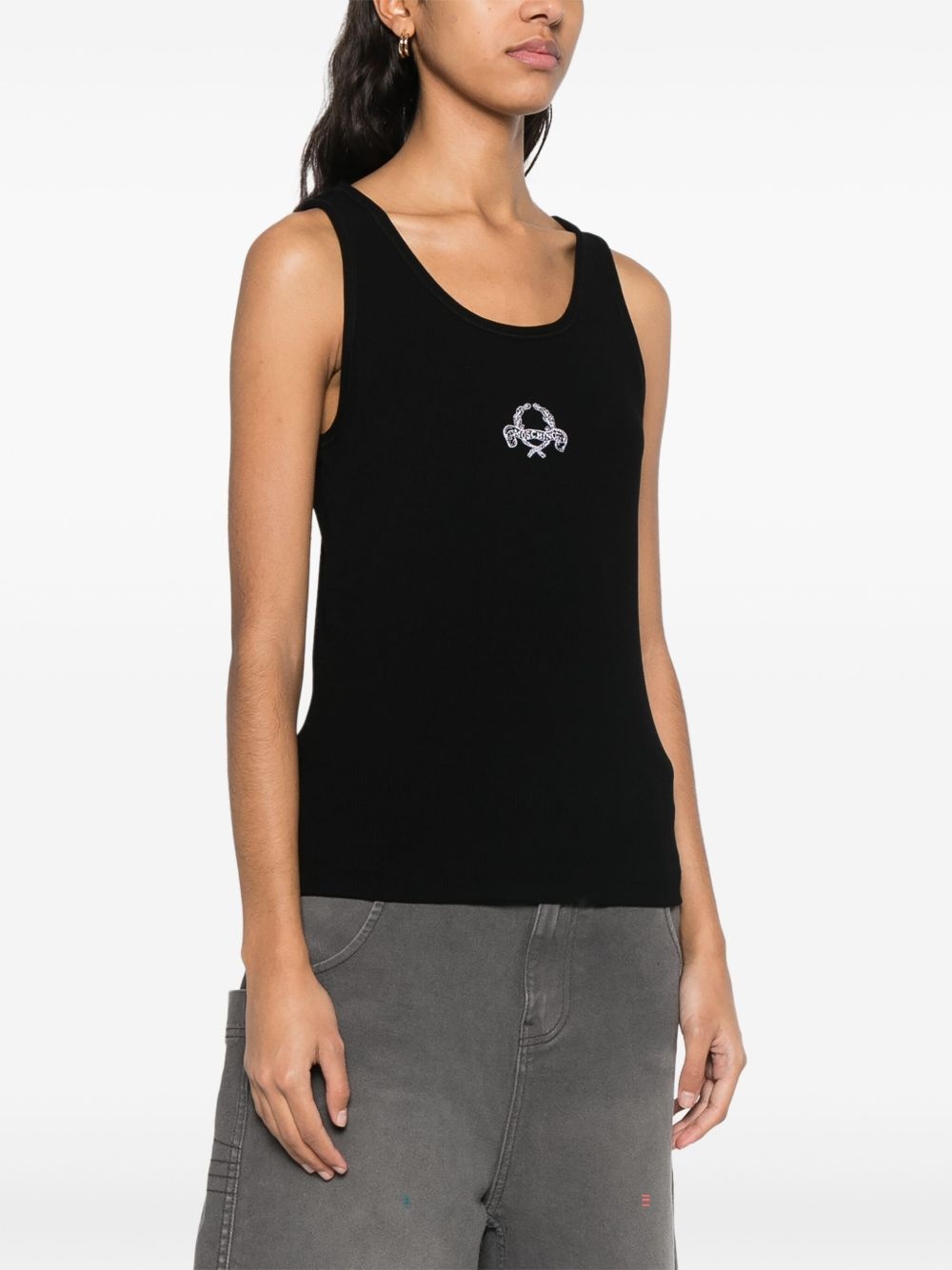 logo-embroidered top - 3