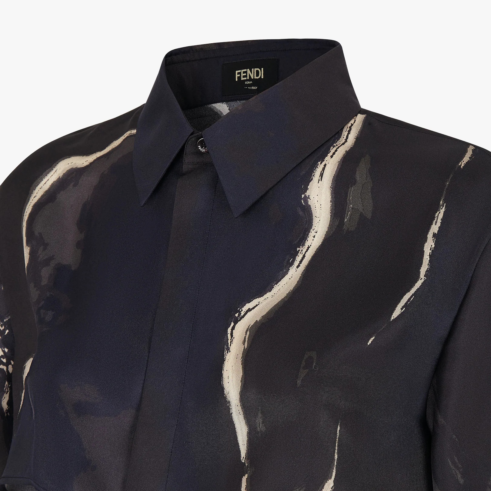 Black silk shirt - 3