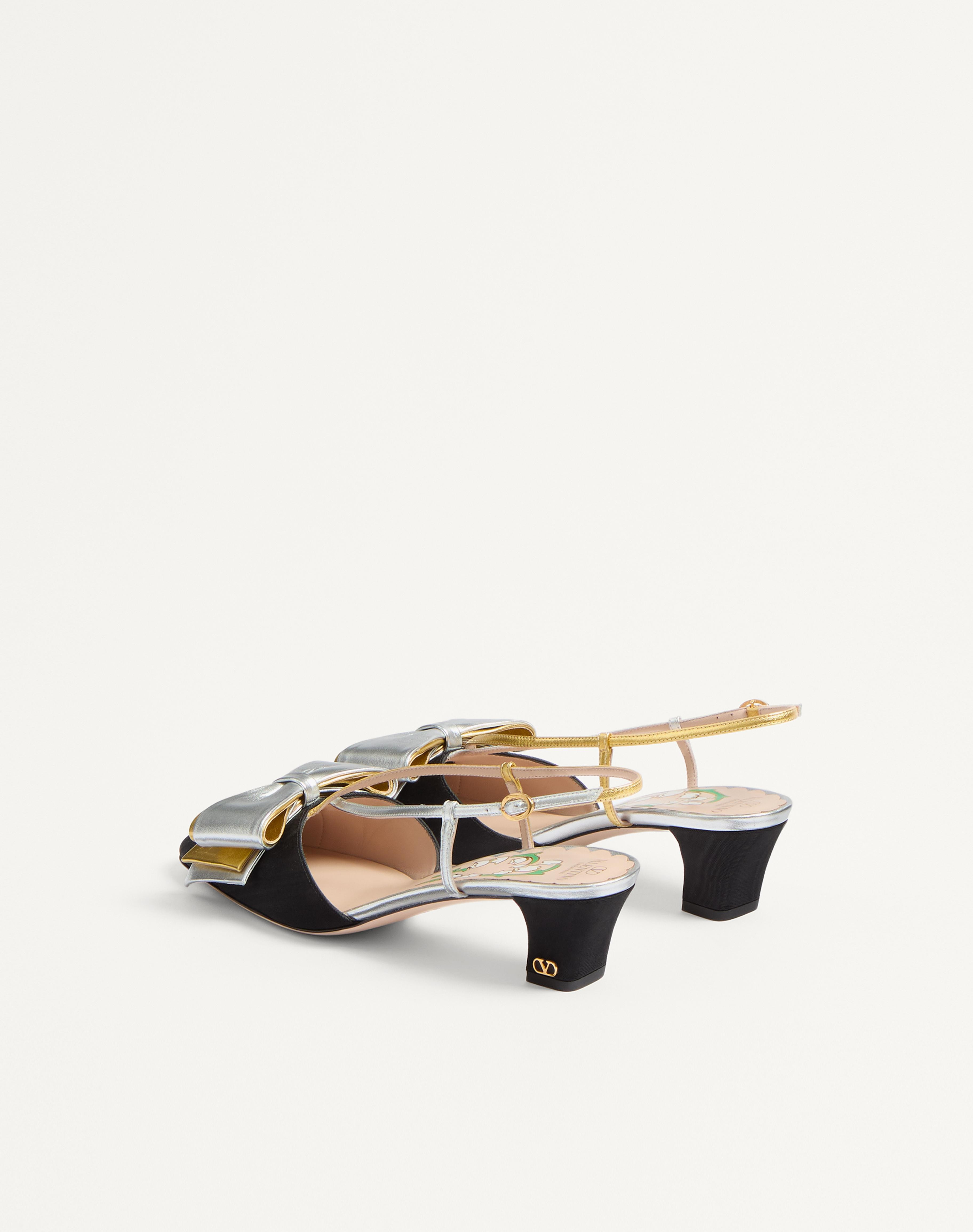 BOWOW SLINGBACK PUMPS IN MOIRÈ FABRIC 45MM - 6