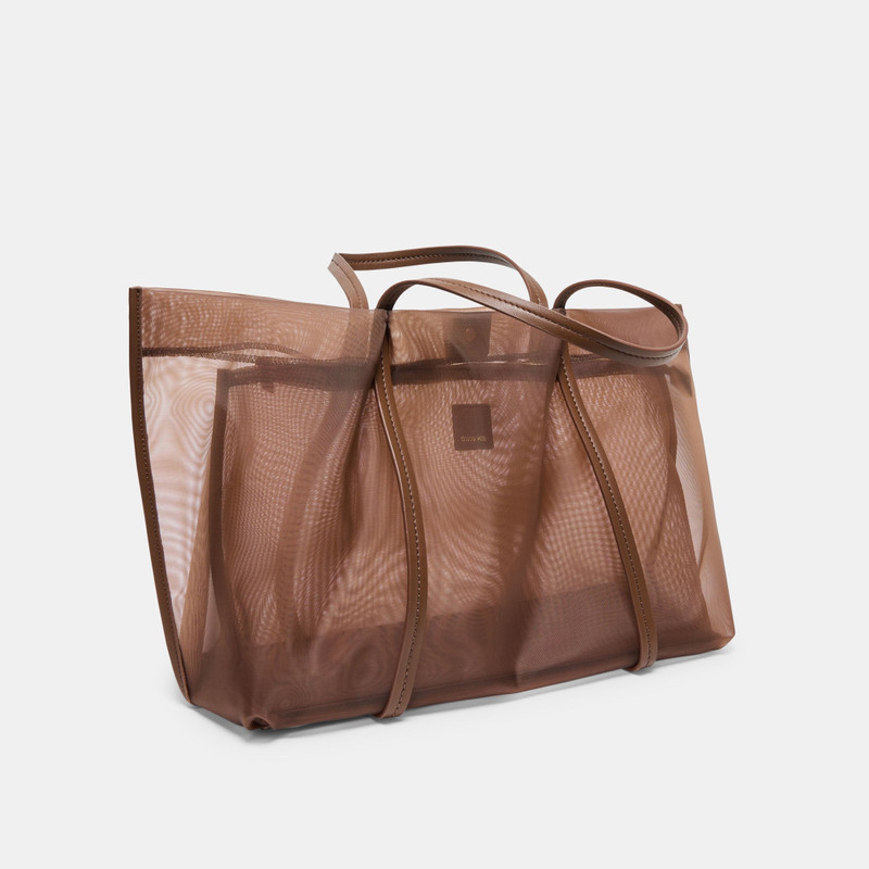AISLIN TOTE CHOCOLATE MESH 4