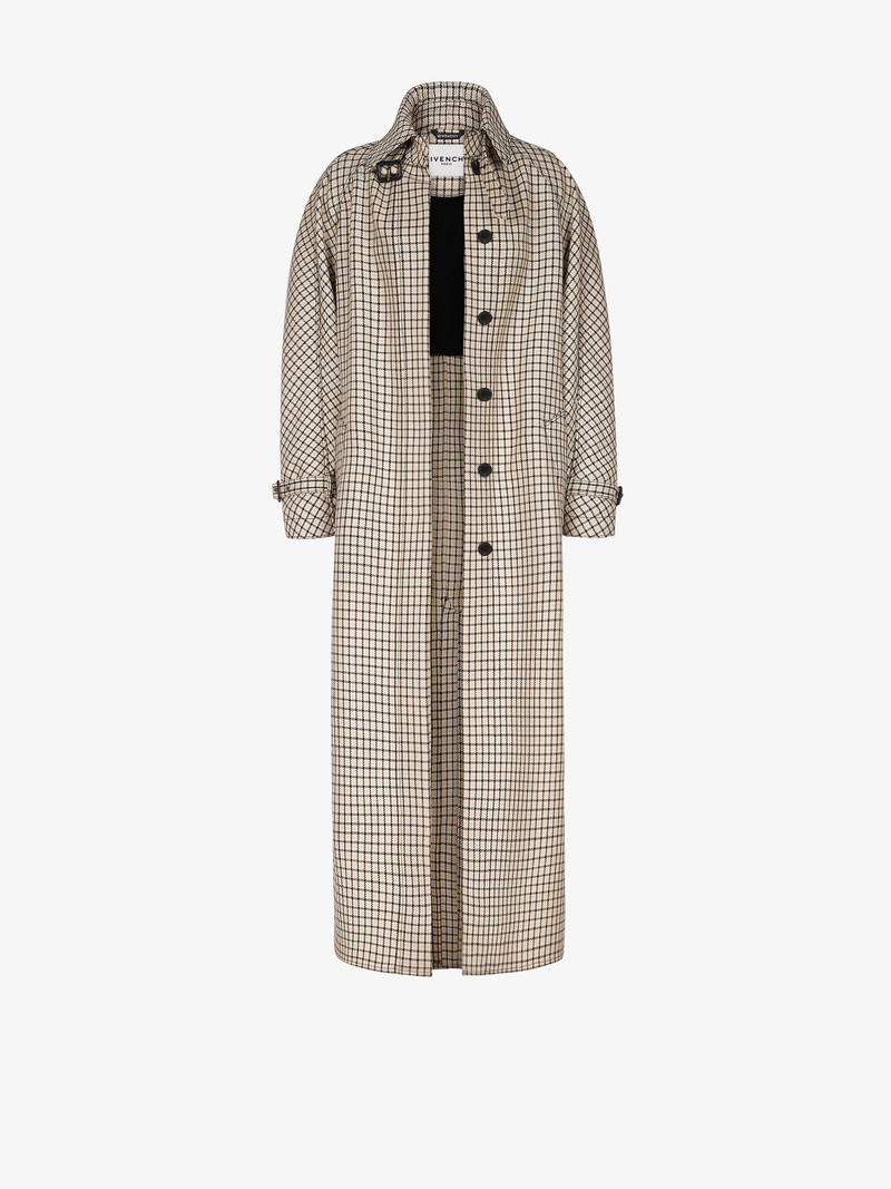 Long trench in check wool 5