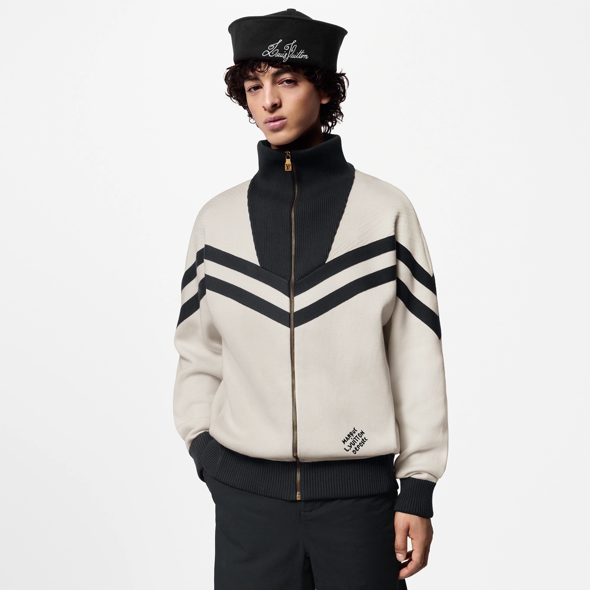 Knitted Cotton Sailor Blouson - 2