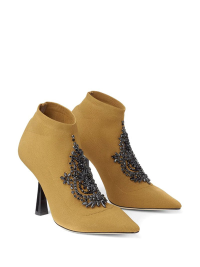 JIMMY CHOO Saber 100mm jewelled boots outlook