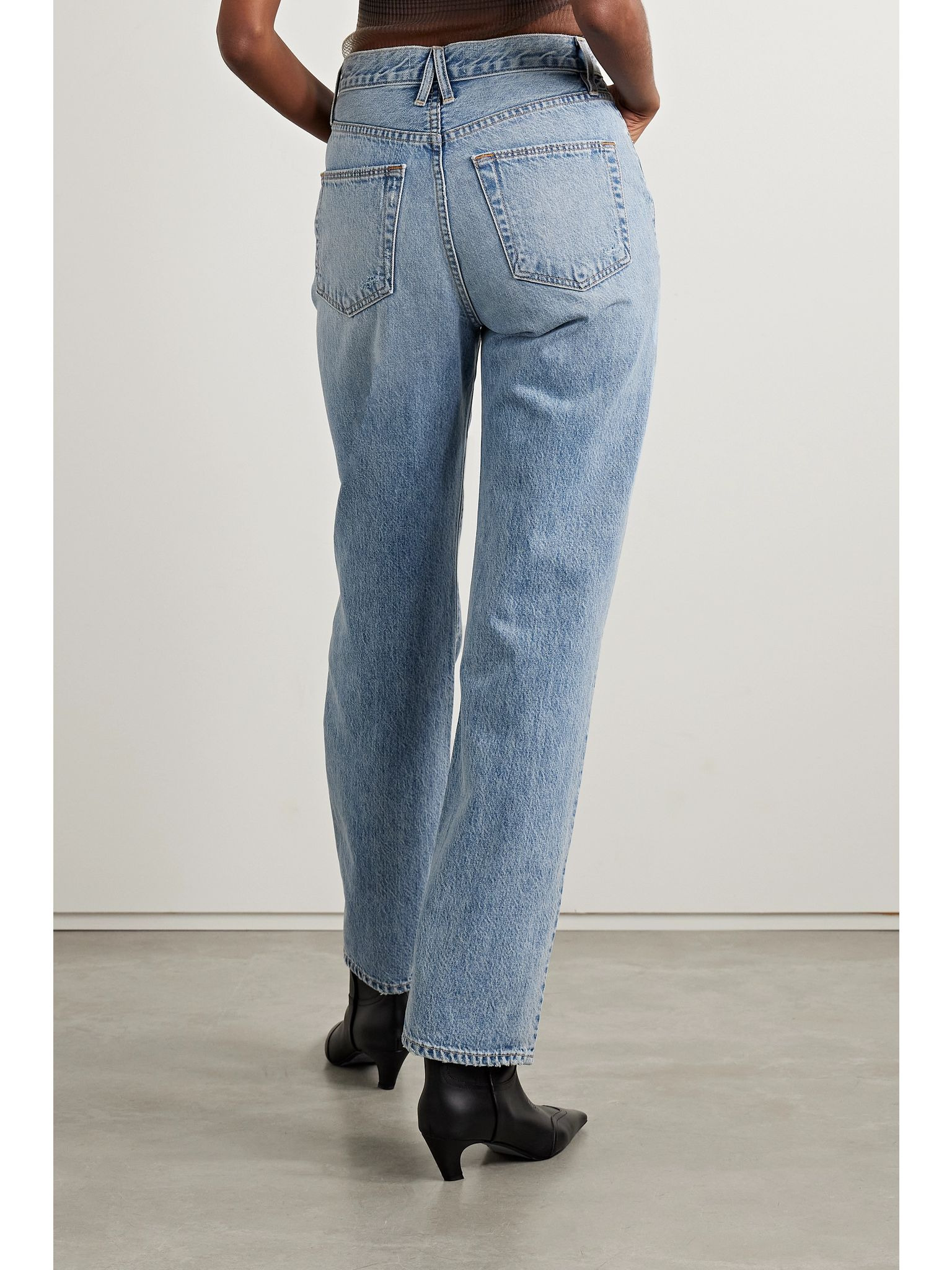 + NET SUSTAIN London high-rise straight-leg organic jeans Mid denim - 4