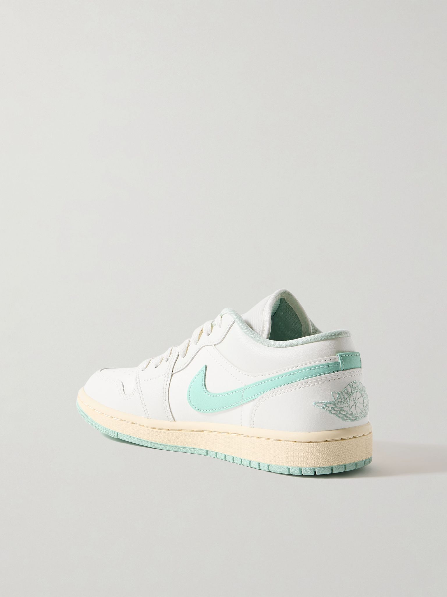 Air Jordan 1 Low embroidered leather sneakers White - 3