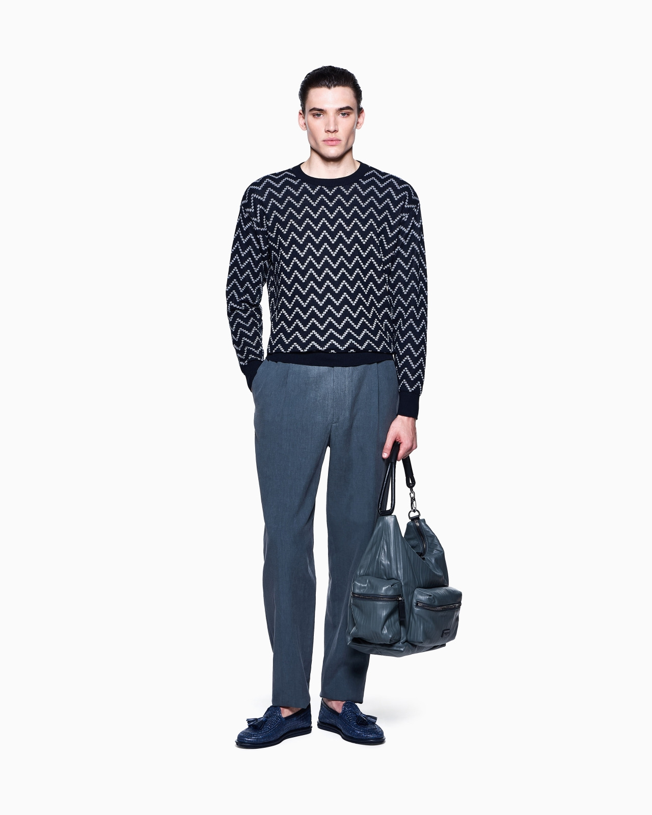 SINGLE-PLEAT, LINEN-CANVAS TROUSERS - 2