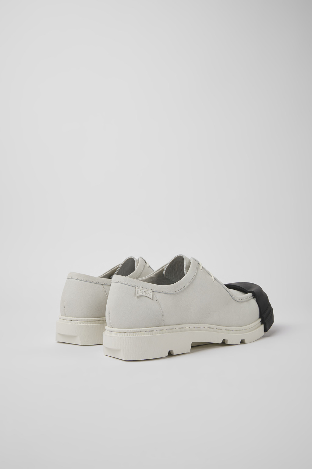 White non-dyed leather shoes for men - 3