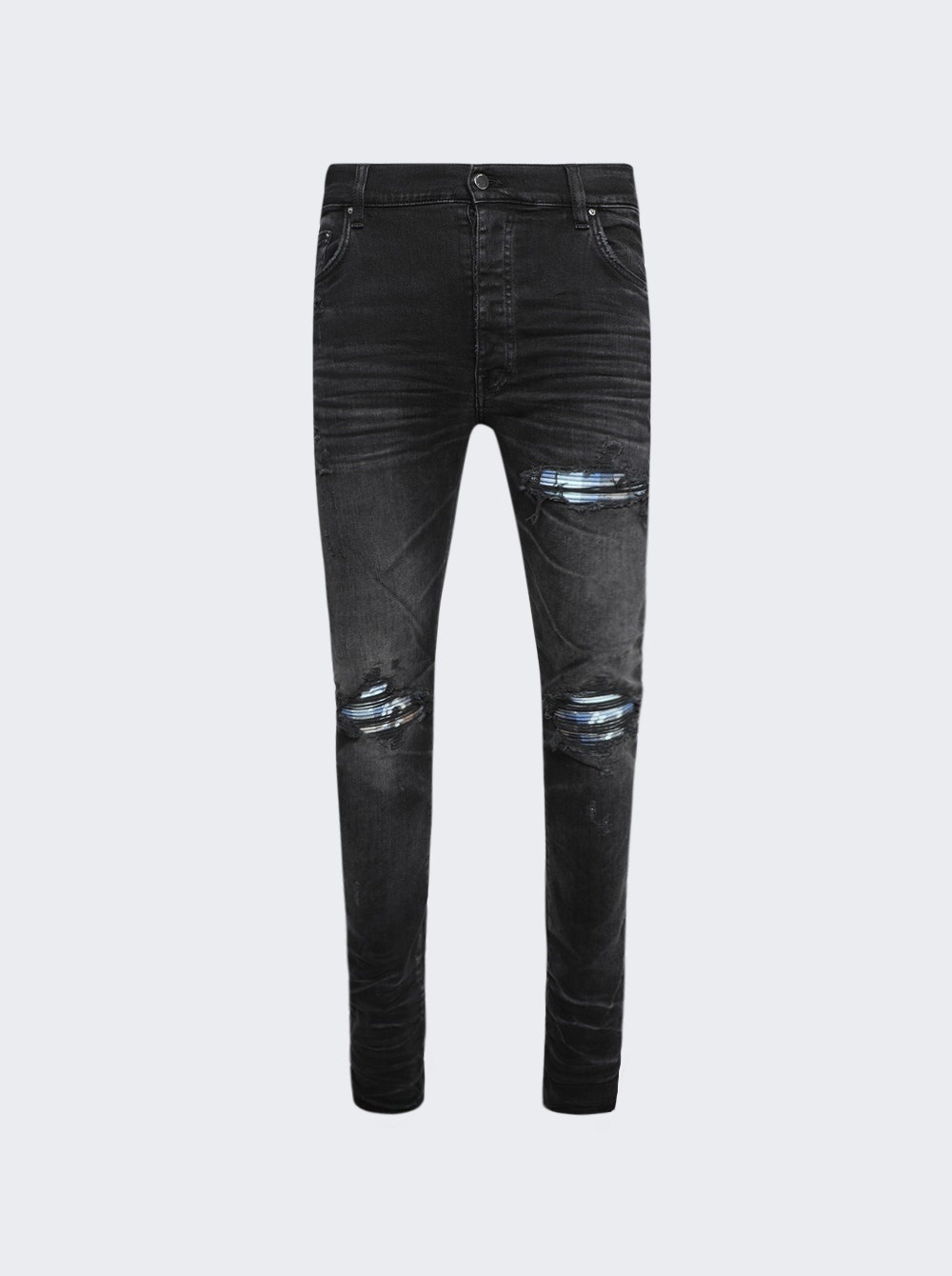 Mx1 Plaid Jeans Faded Black - 1