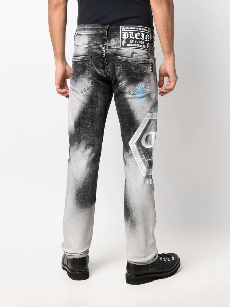 bleached straight-leg trousers 4