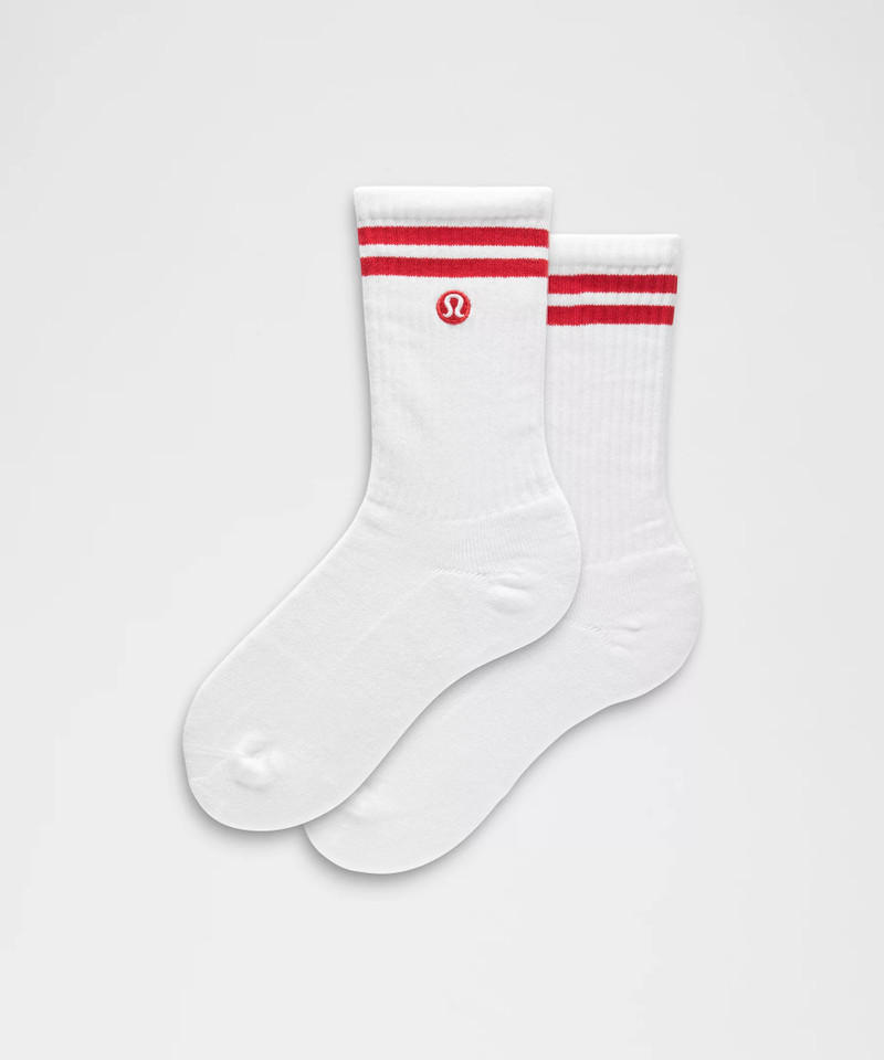 Unisex Daily Essential Crew Socks *Stripe 1